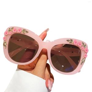 Lunettes de soleil pour femmes, monture florale tendance, Protection UV, grandes lunettes de soleil classiques pour la conduite, la pêche, le Golf