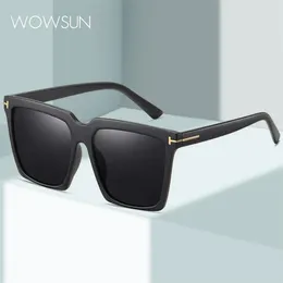 Lunettes de soleil Wowsun tendance surdimensionnée pour les femmes Vintage Square Sun Gernes UV400 Protection 103