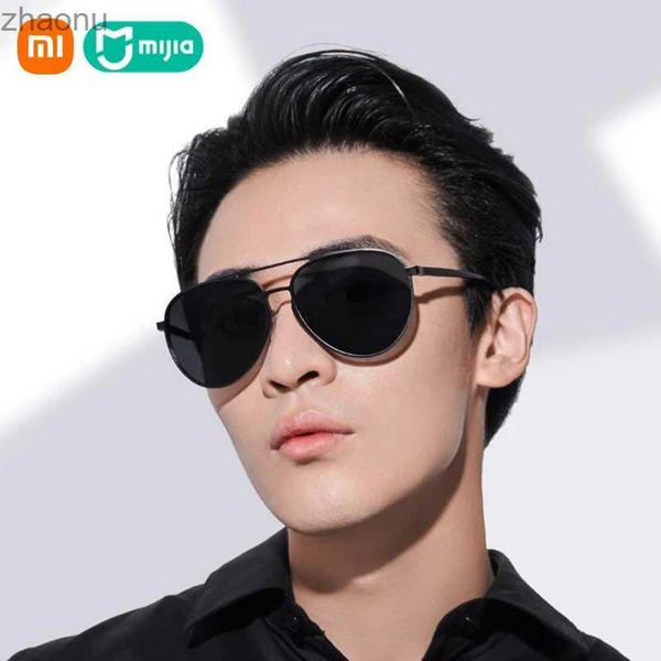 Lunettes de soleil Xiaomi Mi Jia Lunettes de soleil Classic Luc Luke UV Bloc Oar Antiflective Enrobage Frame de magnésium en aluminium 23GXW