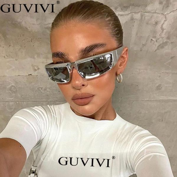 Lunettes de soleil Y2K Sports Femmes Marque Designer Punk Goggle Lunettes de Soleil Hommes UV400 Nuances Miroir Coloré Mode Lunettes de SoleilLunettes de Soleil