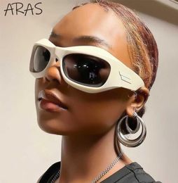 Lunettes de soleil Y2K Lunettes de soleil Femmes hommes Cyberpunk Sun Glasses Femme Sports Goggle 2000S Retro Sampunk Eyewear Unisexe OCCHIALI DA SO7058147