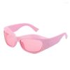 Lunettes de soleil y2k enveloppement autour de la mode Femmes hommes ￩pais frameaux Polygon Shades Sun Verres Super Shields Sports ext￩rieurs Goggles UV400