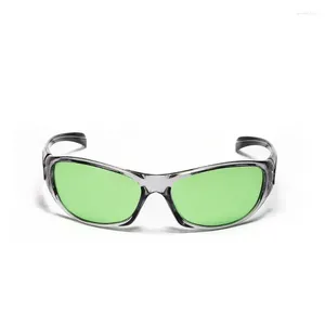 Zonnebril Y2K Wrap Around Futuristische Ovale Sportzonnebril 2024 Trendy Fashion Shades Vintage Punk Goggle Eyewear