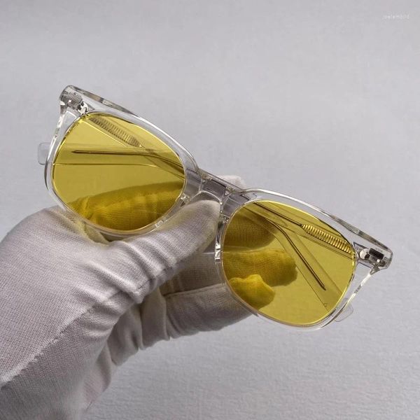 Gafas de sol Amarillos Mases y mujeres Gafas no convencionales UV400 Lente polarizada Colored Haz receta Sun Glaza