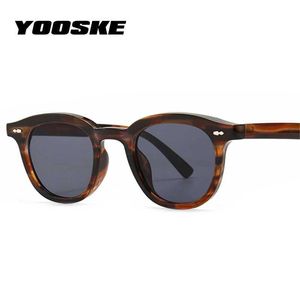 Lunettes de soleil YOOSKE marque à la mode rétro lunettes de soleil carrées femmes de luxe designer petites lunettes de soleil hommes lentilles léopard pare-soleil UV400 J240226