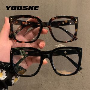 Zonnebril Yooske Oversized Vierkante Brilmonturen Voor Vrouwen Mannen Anti Blauw Licht Brilmontuur Optische Computer Eyewear 230629