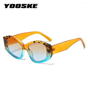 Lunettes de soleil Yooske Punk Men Femmes Cat Oeil Frame Personnalité Hip-Hop Sun Glasses TRENDY LADES DIEUX CHADIER CONDUITE