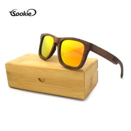 Gafas polarizadas al por mayor de madera maciza gafas de sol con marco de madera espejo al aire libre hombres y mujeres gafas de sol de moda Q231202