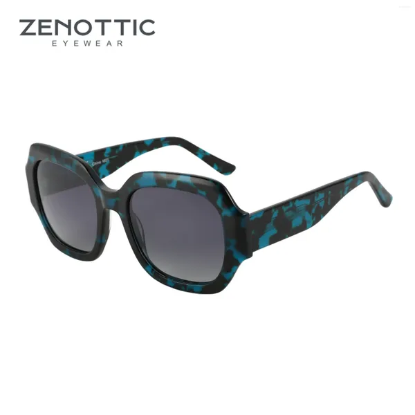 Gafas de sol Zenottic 2024 Tendencia hexágono Polarizadas Mujeres UV400 Tombra de protección ACETATE ACETATE Fashion Gafas ZS6212