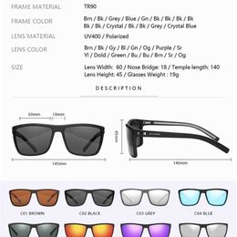 Lunettes de soleil ZENOTTIC mode lunettes de soleil polarisées ombre pour femmes hommes léger TR90 cadre UV400 Protection lunettes de soleil carrées 2022 2023L231115