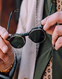 Lunettes de soleil Zerosun Clip Women mâles Steampunk Jonny Depp Double Lens Fit sur les lunettes Cadre PolarizeSunglasses5237910