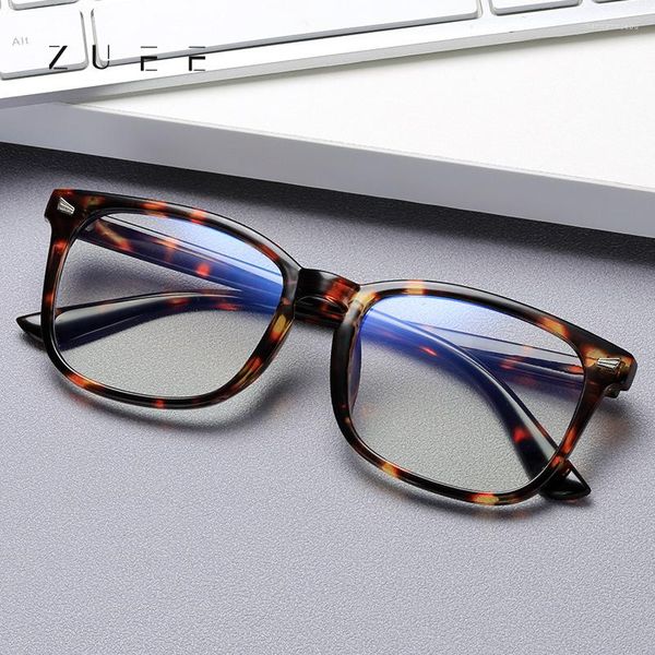 Lunettes de soleil ZUEE carré progressif multifocal lunettes de lecture pour hommes bleu lumière bloquant Smart Zoom presbyte optique
