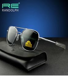 Lunettes de soleil PILOT039S Plaque de haute qualité enduit de jambe en verre trempé Randolph Sunglasses5370977