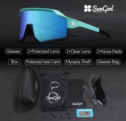 Sungod Vulcans Cycling Sunglasses Sports Outdoor Sports Unisexe Marathon MTB VTT VOOKINE VÉLOS POLARISE POLARISE 3 LECS SET 2202257962200