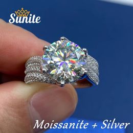SUNITE 50CT 30CT BLUE BLUE RED DIAMOND POUR FEMMES MENSEMENT MENSE CADEAU S925 Silver Ruby Sapphhire Emerald 240417