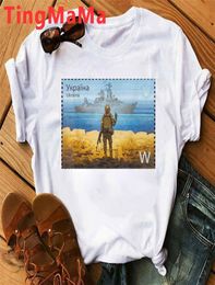 Navire en coulée Ukraine Commémorate Stamp T-shirt Men Men Flag Pride Short Sheeve Casual Graphic Tees Unisexe Streetwear Male 2207125622179