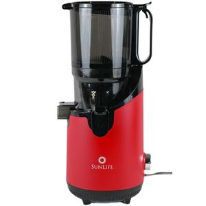 Life Sun Life BoCh Cold Press Hine-Extractor de masticación lento de 200 vatios fácil de limpiar, lavavajillas, seguros, sin BPA, hines hines y fruta (rojo)