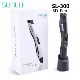 Sunlu SL 300 3D Pen met plugafdrukpennen Ondersteuning PLA ABS Filament 1 75mm Child Verjaardagen Geschenk 220704