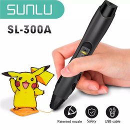 Sunlu SL 300a 3D Pen Intelligent Veiligheidstemperatuur 3D Printing Pennen ABS PCL PLA FILAST KIND TOETE Kerstcadeau 220704