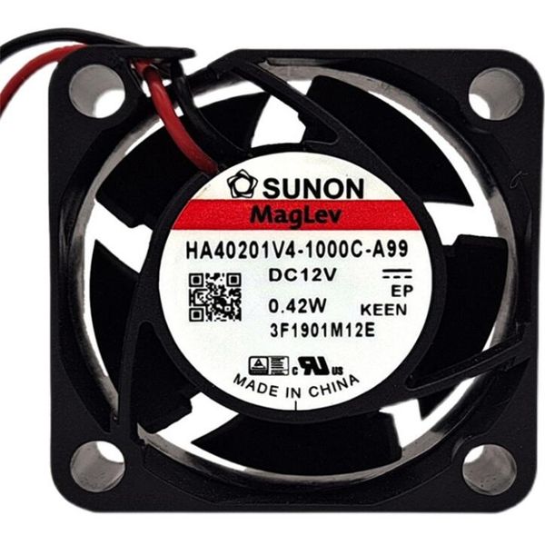 SUNON HA40201V4-1000C-A99 4020 12V 0.42W Ventilador de CC de refrigeración de dos cables