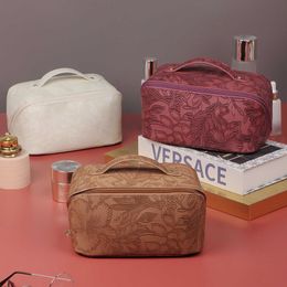 Sunrise Gepäck, spezielles Pu-Leder, großes Fassungsvermögen, multifunktionaler Stil, 3D-geprägte Make-up-Tasche, Advanced 230715