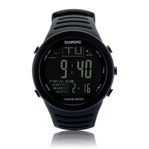 Sunroad Digital Fishing Baromètre Watch Imperproof Altimeter Stopwatch Randonnée Swmming Prévisions météorologiques Sports Sports Rappel