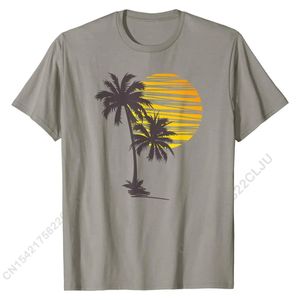 Sunset Beach Palms Tshirt Tshirt drôles de vacances d'été T-shirt Men T-T-T-T-SIMPLE STYLE Coton Male T-shirt Design 240409