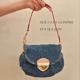 Sunset Designer sac à main Denim toile Sac sous les bras pour vêtements croisés Denim Blue Fashion Canvas Sacs Toile de haute qualité Sacs à bandoulière Bandoulière réglable