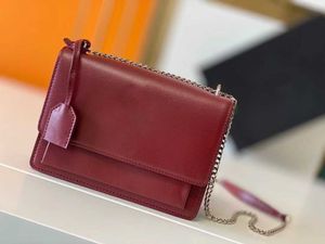 Sunset Luxurys Designers Crossbody Bags 2022 Sunset Real Leather Cowhide Fashion Brand Dames Gracefull Handtassen Portemonnees Messenger Shoulder Flap