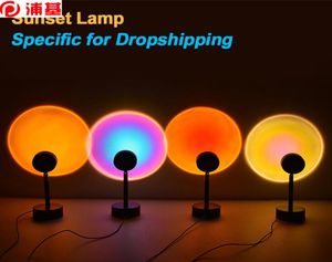 Sunset Projection lampe LED LIMBRE LED NUMÉRIELLE LAMPE SUNDECT DÉCOR DE CHAMBRE USB Rainbow Projecteur atmosphère pour la maison Bar Drop6416098