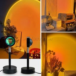 Zonsondergang projectie lamp usb led nachtlicht fotografie achtergrond projector led lamp nachtlampje voor thuis woonkamer slaapkamer al08