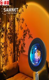 Sunset Projection Night Lights Fond de diffusion en direct comme Galaxy Projecteur Atmosphère Rainbow Lamp Decoration pour la chambre1660417