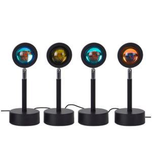 Lámparas de proyector Sunset Ambiente Atmósfera LED Night Light para la Coffección de Cafetería en casa Decoración de la pared de la pared Lámpara USB Lámpara de mesa USB