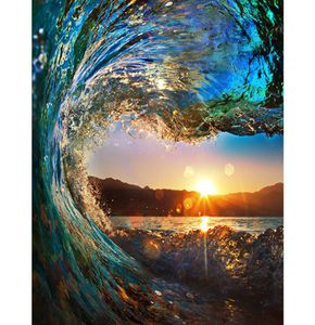 Coucher de soleil vague paysage marin 5D bricolage mosaïque couture diamant peinture broderie point de croix artisanat Kit mur maison suspendus décor2046710