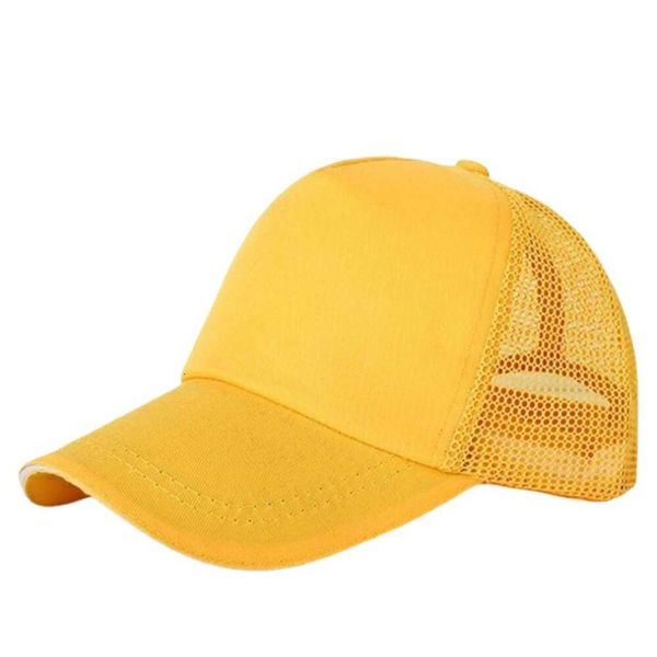 Sunshade Tourist jaune Summer Soleil imprimé Mots sur école primaire Adult Adult Breathable Mesh Hat, Élégant