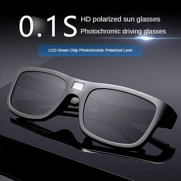 Sombrilla Marca ZHIYI Gafas camaleón 0,1 segundos LCD Control de chip de computadora Lentes polarizadas fotocromáticas Gafas de sol para conducir para hombres