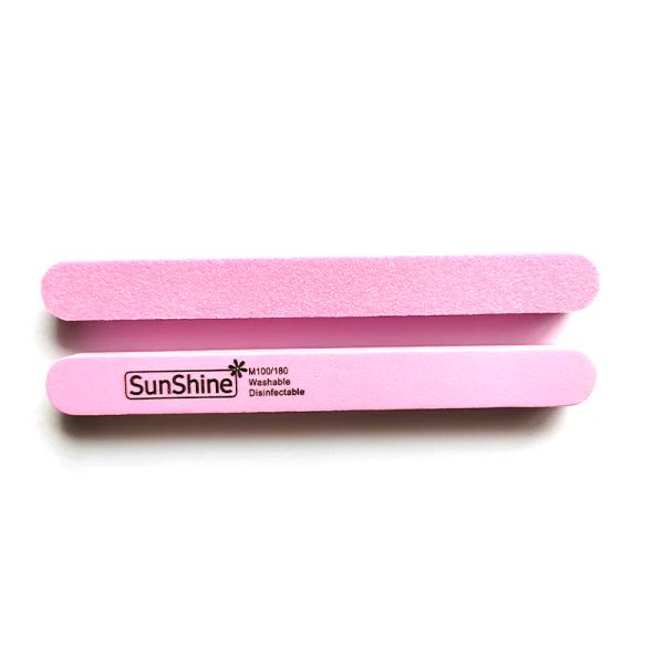 Sunshine 10pcs Sponge Nail File Buffer Professional Polishing Nail Art Durable Washable 100/180 Grit Double face Manucure Fichier