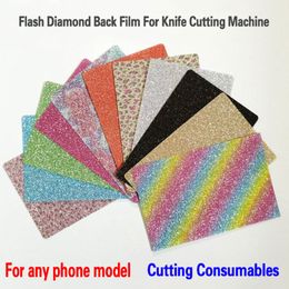 Sunshine-glitter Flash Diamond Back Film Phone Protector Back Stickers Film décoratif pour toute machine de coupe intelligente, Nouveau