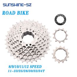 Sunshine HG Road Bike Ultralight Cassette 8 9 10 11 12 Speed 11-23T / 25T / 28T / 30T / 32T / 34T / 36T Bike Flywheel Sprocket pour Shimano