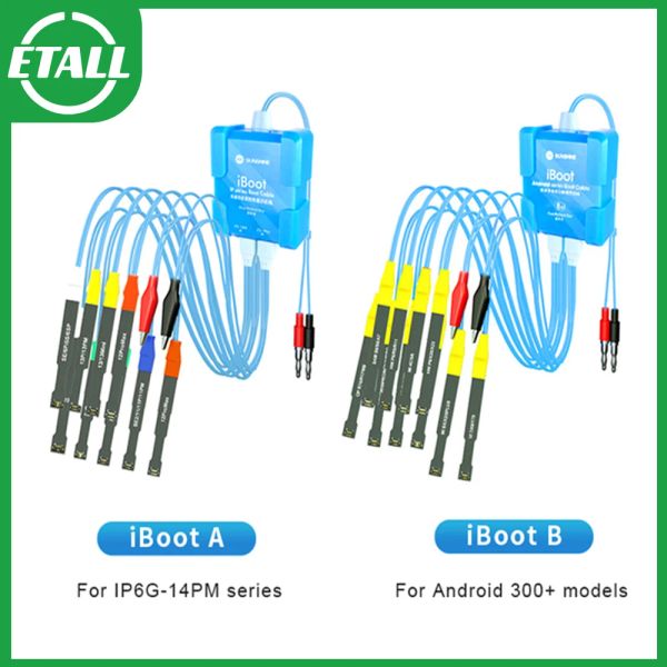 Sunshine iBoot A para iPhone 6-14 IBOOT B para el teléfono Android Potencia Potencia Control de botas Cable de alimentación Prueba del cable de arranque de la batería