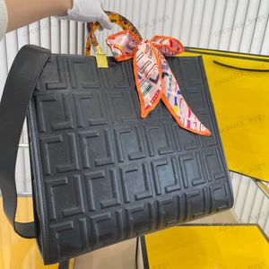 Zonneschijn lederen draagtasontwerper Nieuwe gradiëntontwerp monogram slangenhuid schildpad shell amber dubbele handgrepen pekabo capaciteit shopping schouder crossbody tas