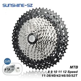 Sunshine Mountain Bike 8 9 10 11 12 Velocidade Bicicleta Cassette MTB Rueda libre Piñón 36T 40T 42T T 50T 52T para SHIMANO 240228