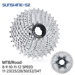 SUNSHINE vélo de route 8 9 10 11 12 vitesses Velocidade 1123T25T28T30T32T34T Cassette de vélo roue libre pignon vtt pour SHIMANO 240228