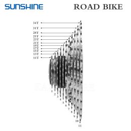 Sunshine Road Bike Cassette Ultralight Freewheel 11/12 Speed 11-28T 32T 34T 36T BICYLY FLYWEEL MTB SPROCKING POUR SHIMANO HG
