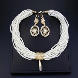 Sunspicems Collier de perle en cristal marocco