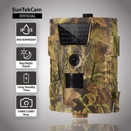 Suntekcam 1080p jachtpad camera 30 stfs infrarood LED's 850 nm IP65 Waterdichte PO -val voor lange standby -tijd 14mp 240423
