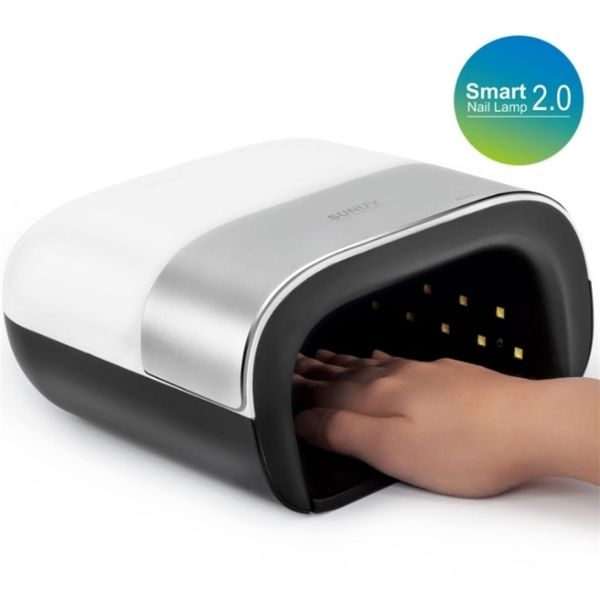 SUNUV SUN3 Secador de uñas Smart 2.0 48W Lámpara LED UV con memoria de temporizador Máquina de secado de pantalla digital invisible 220211