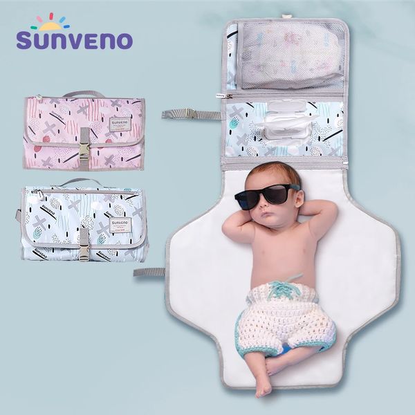 Sunveno bébé matelas à langer Portable pliable lavable imperméable matelas matelas à langer tapis réutilisable voyage coussin couche 240111
