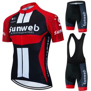 Sunweb Jersey cyclisme hommes pantalons Gel vélos bavoir vêtements sport Kit vélo de route uniforme vtt Blouse équipement de vélo homme 240311