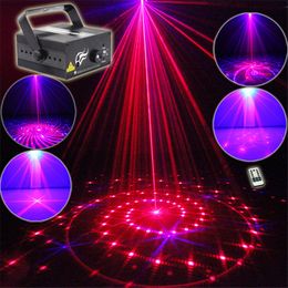 Mini 3 Len 24 RB Roodblauw Patronen Projector Stage Apparatuur Licht 3W Blauw LED Mixing Effect DJ KTV Toon vakantie Laser Stage Verlichting L24RB